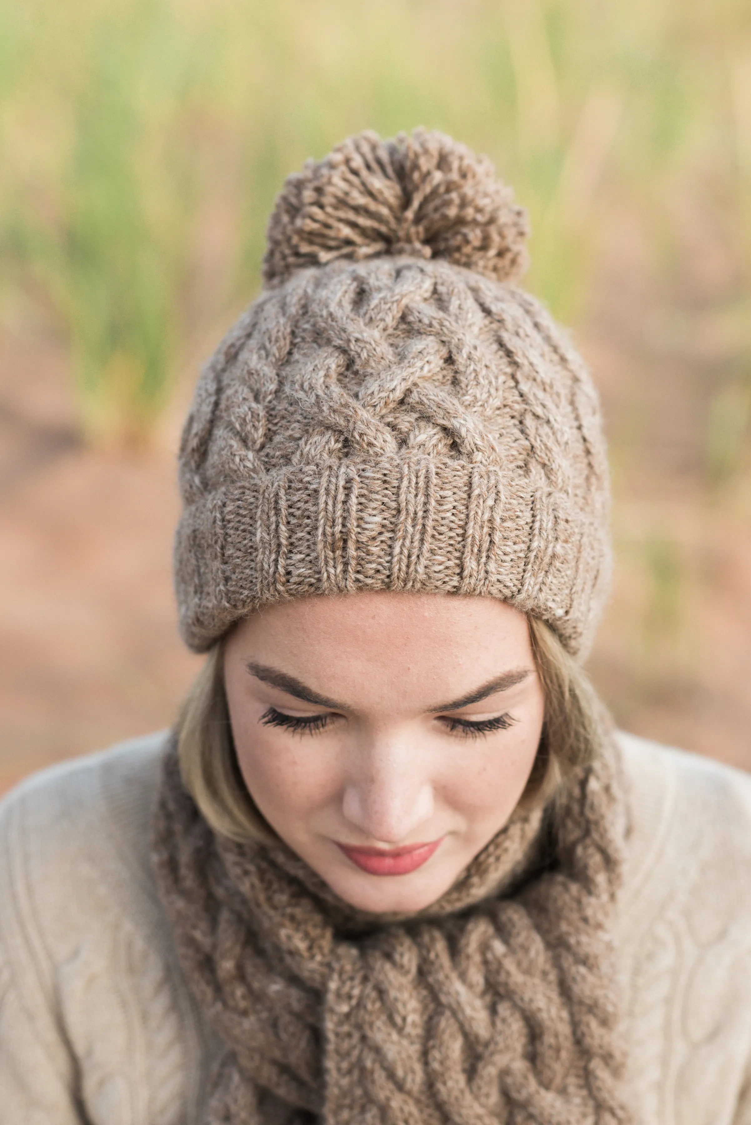 100% Alapaca handknit toque and scarf set - one set only