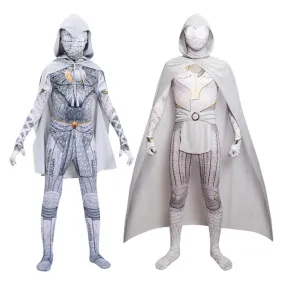 2022 Moon Knight Kids Cosplay Costume Boys Marc Spector Jumpsuit Cloak Holloween Party Suit