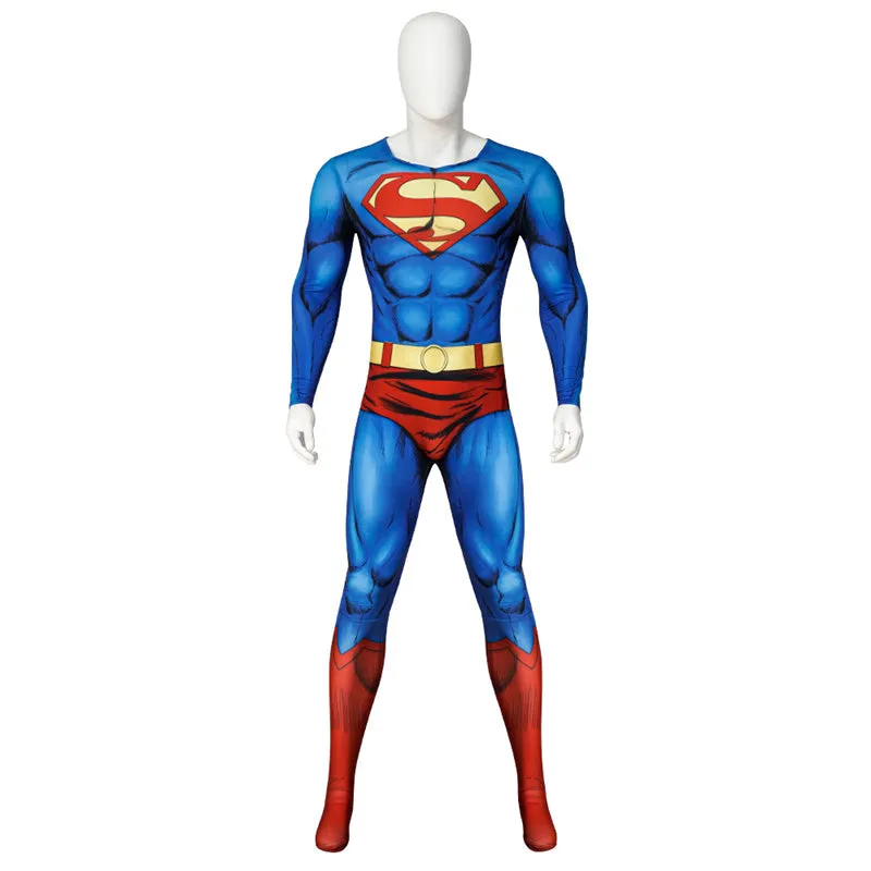 Action Comics Superman Cosplay Costume Superhero Superman Clark Kent Jumpsuit Cape Suit