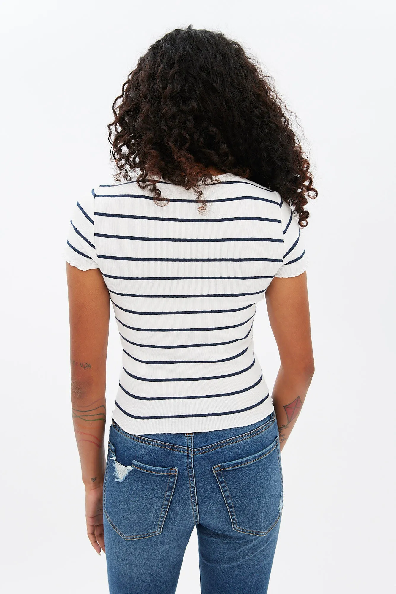 AERO Ribbed Crew Neck Shrunken Tee