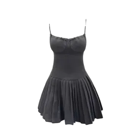 AIYAMIS Sweet Lolita Kawaii slip Dress Pleated Skirt