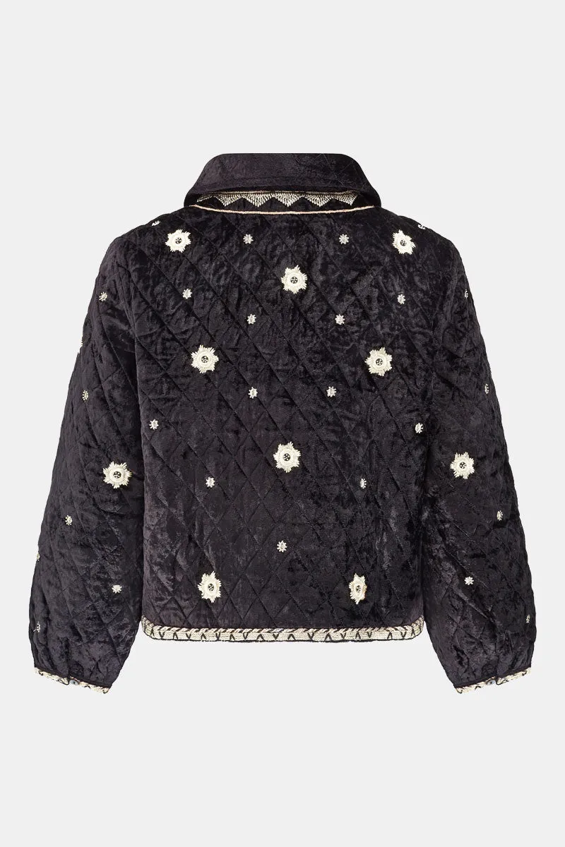 Amande Velvet Embroidered Jacket