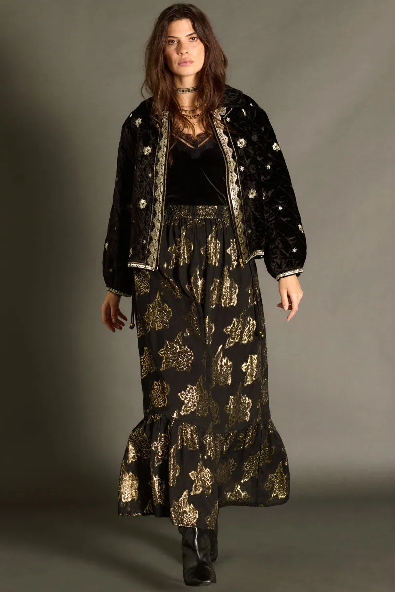 Amande Velvet Embroidered Jacket