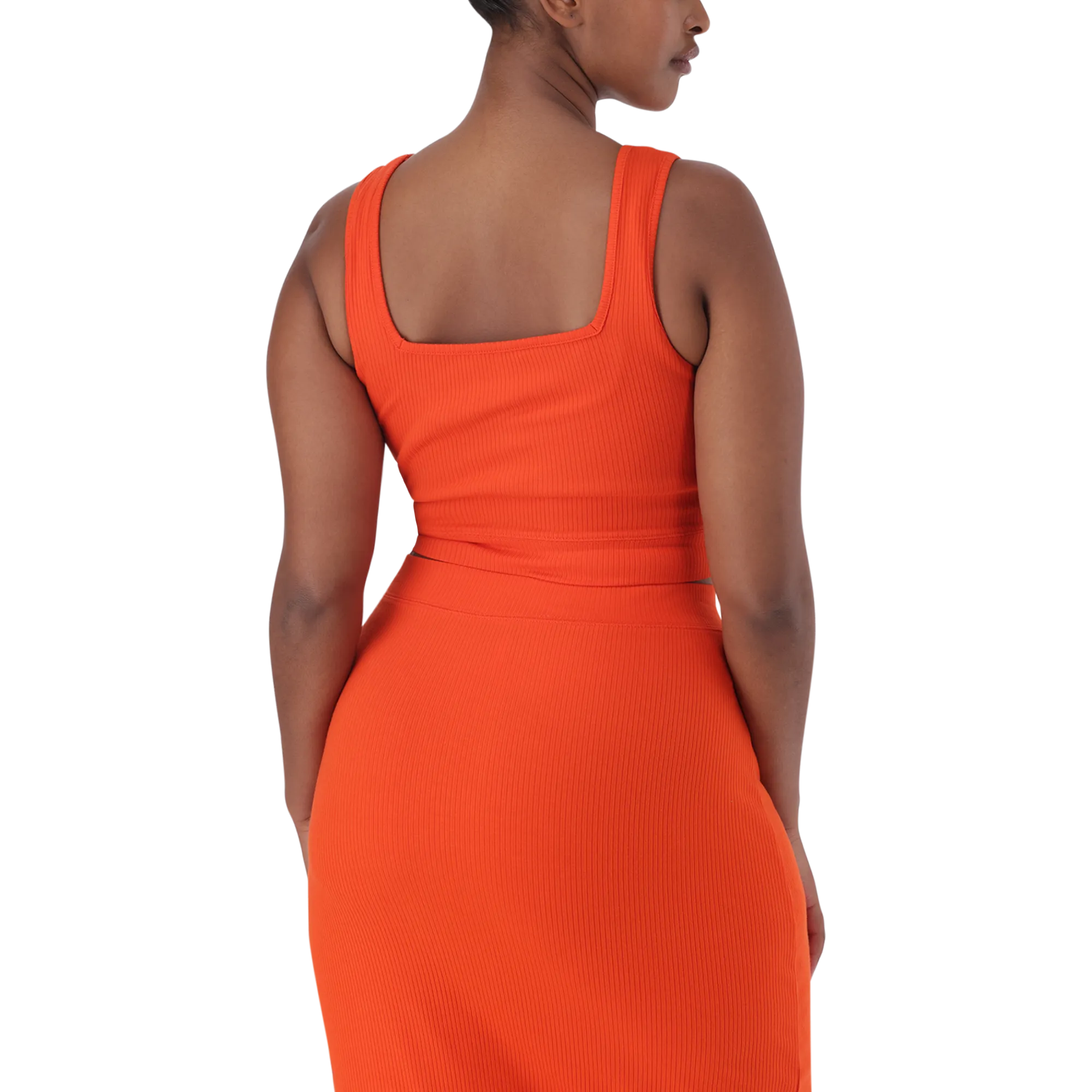 ARIANNA TANGERINE CROPPED TOP WITH ROSE