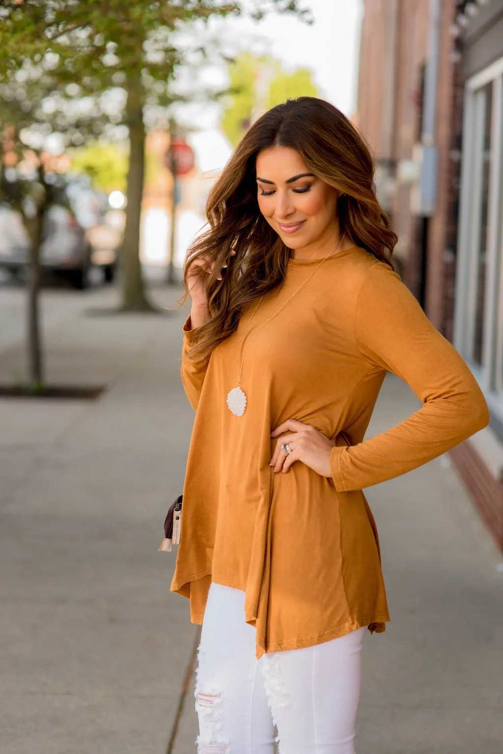 Asymmetrical Long Sleeve Tee