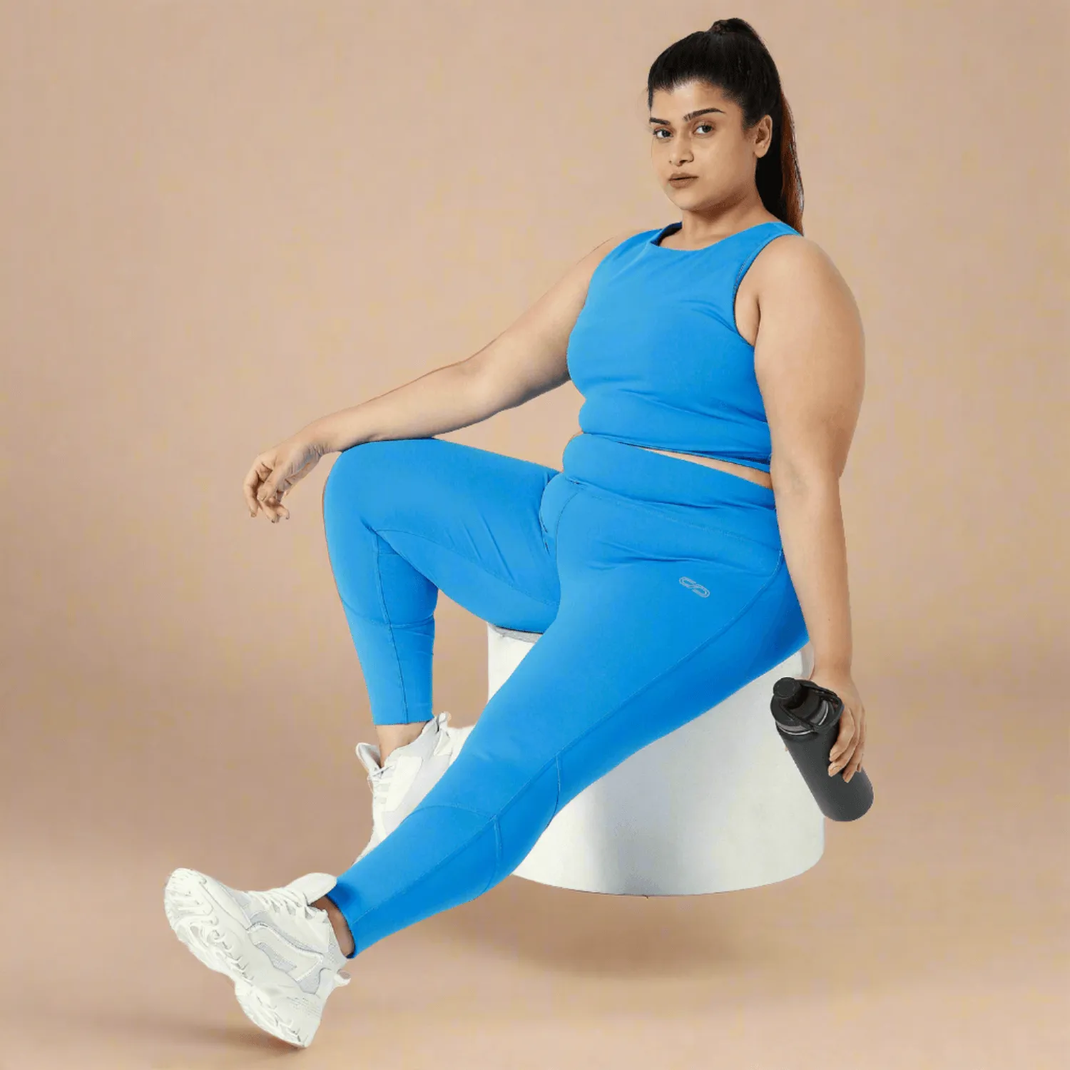 Ath Perform 7/8 High Waist Leggings Electric Blue Plus