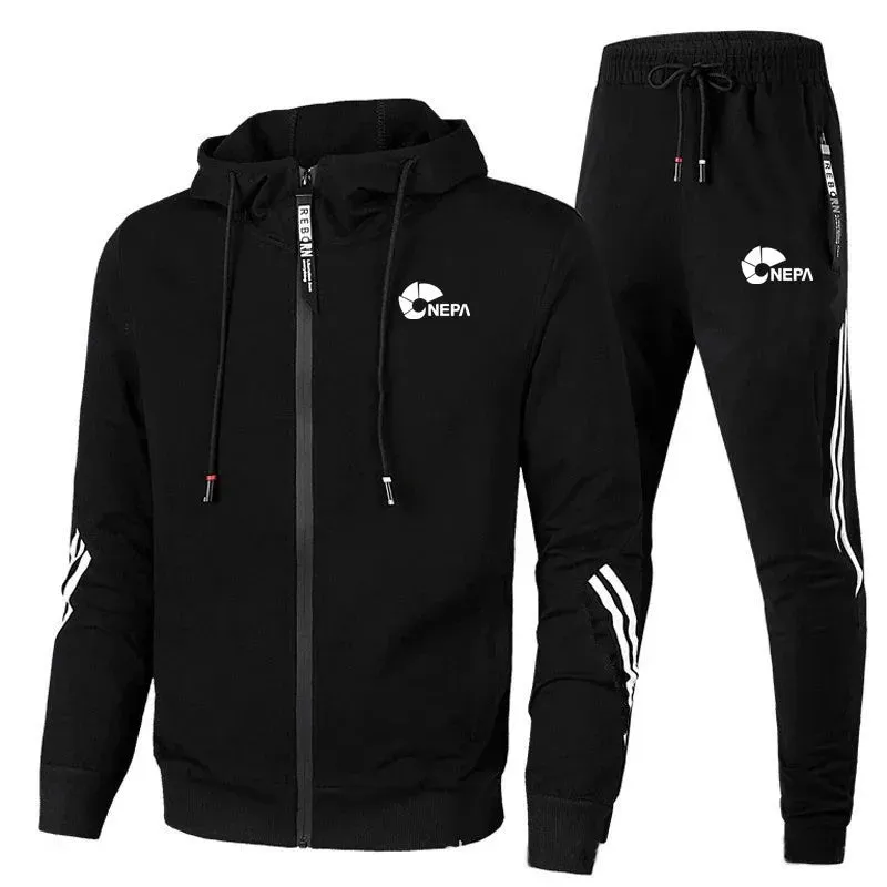 Autumn Clothes Sportswear Two Piece Set Men Jacket  Sweatsuit Sport cho