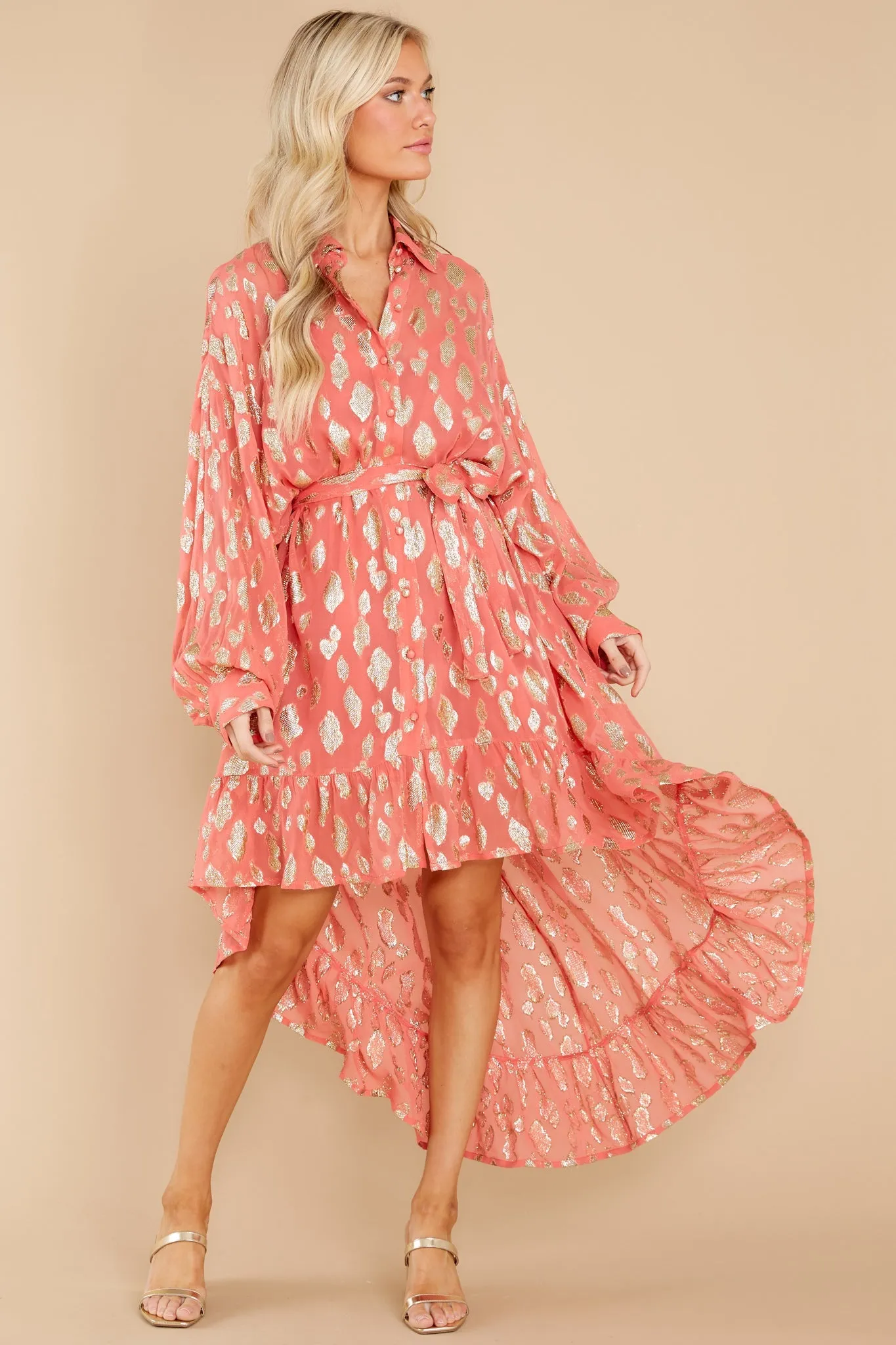 Azelie Ankara Blush Dress