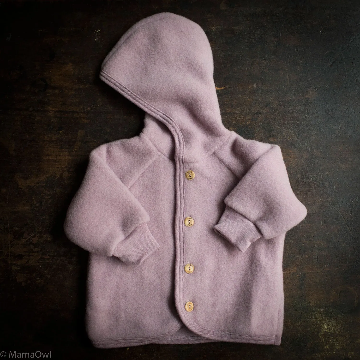 Baby & Kids Merino Wool Fleece Jacket - Lilac Rose