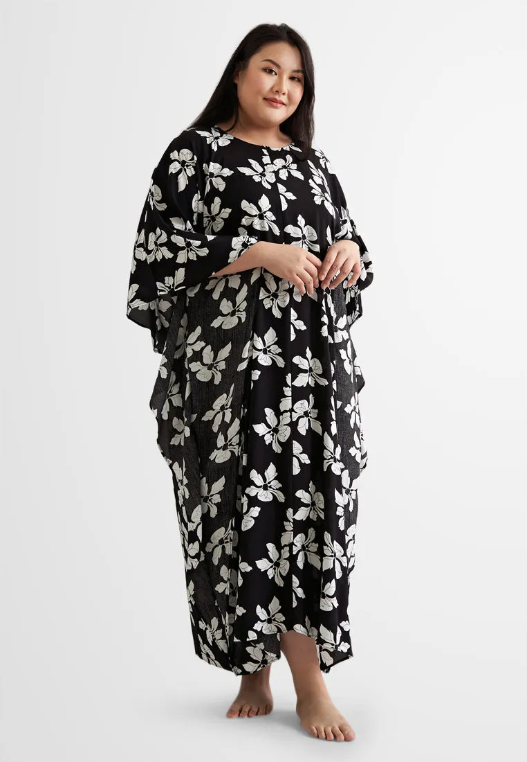 Bathia Cotton Rayon Lounge Caftan Dress