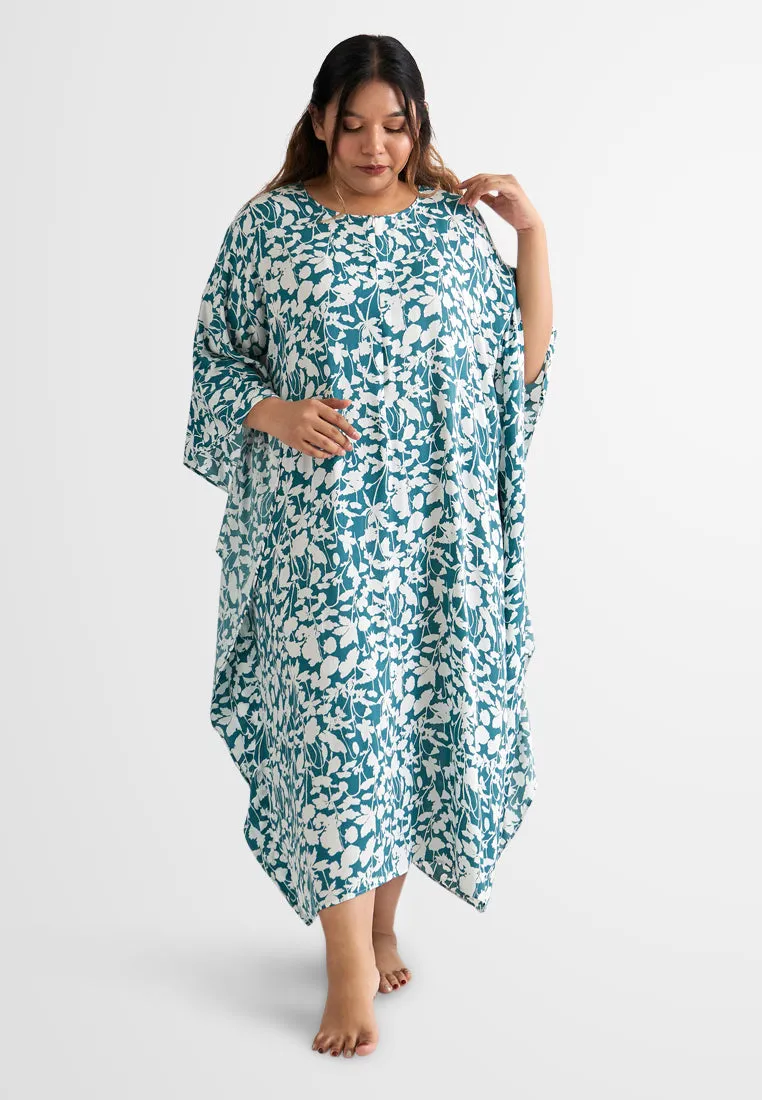 Bathia Cotton Rayon Lounge Caftan Dress