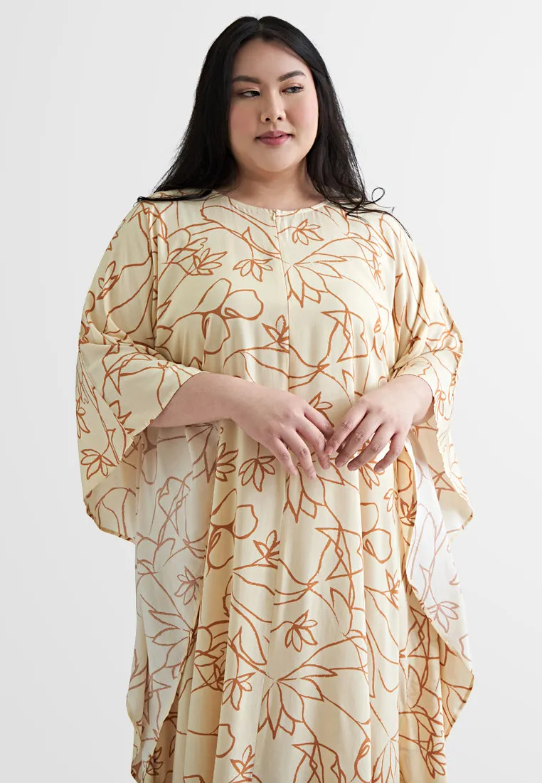 Bathia Cotton Rayon Lounge Caftan Dress