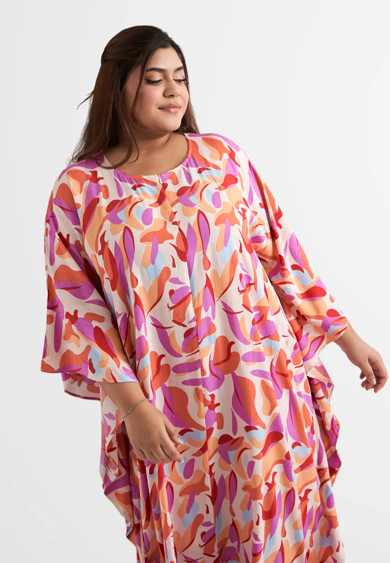 Bathia Cotton Rayon Lounge Caftan Dress