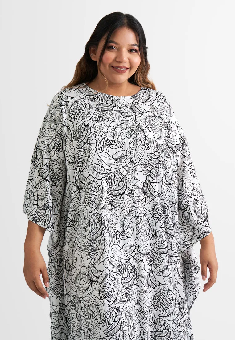 Bathia Cotton Rayon Lounge Caftan Dress