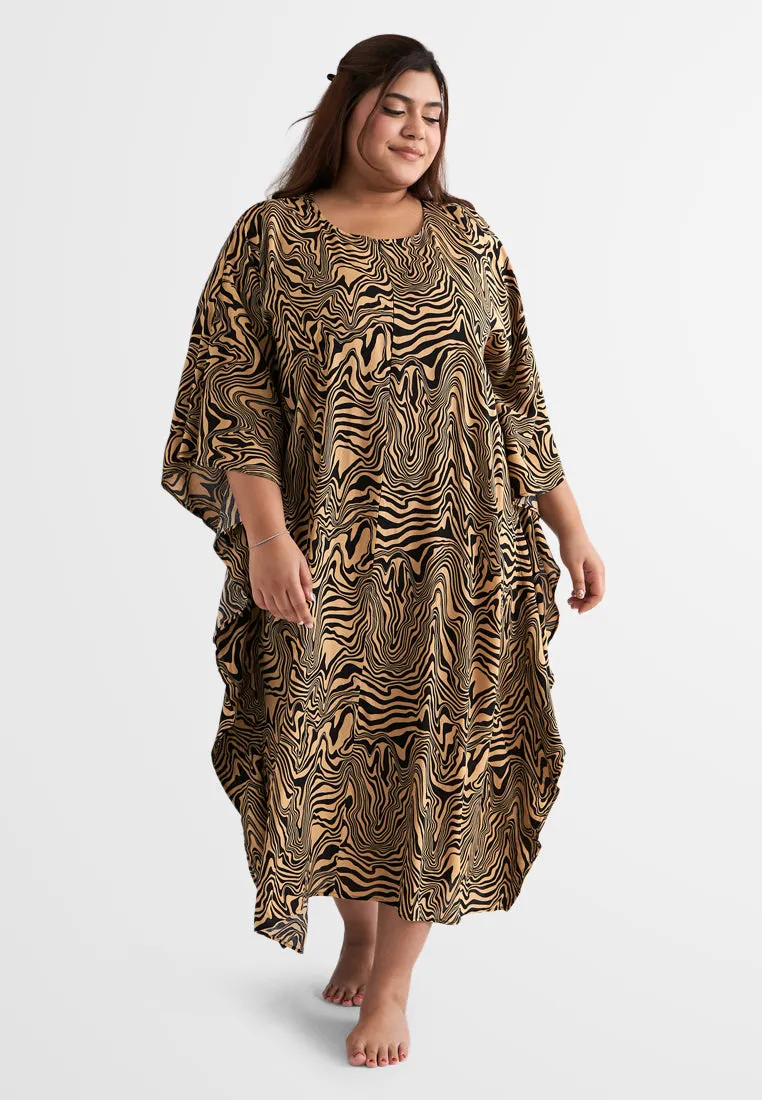 Bathia Cotton Rayon Lounge Caftan Dress