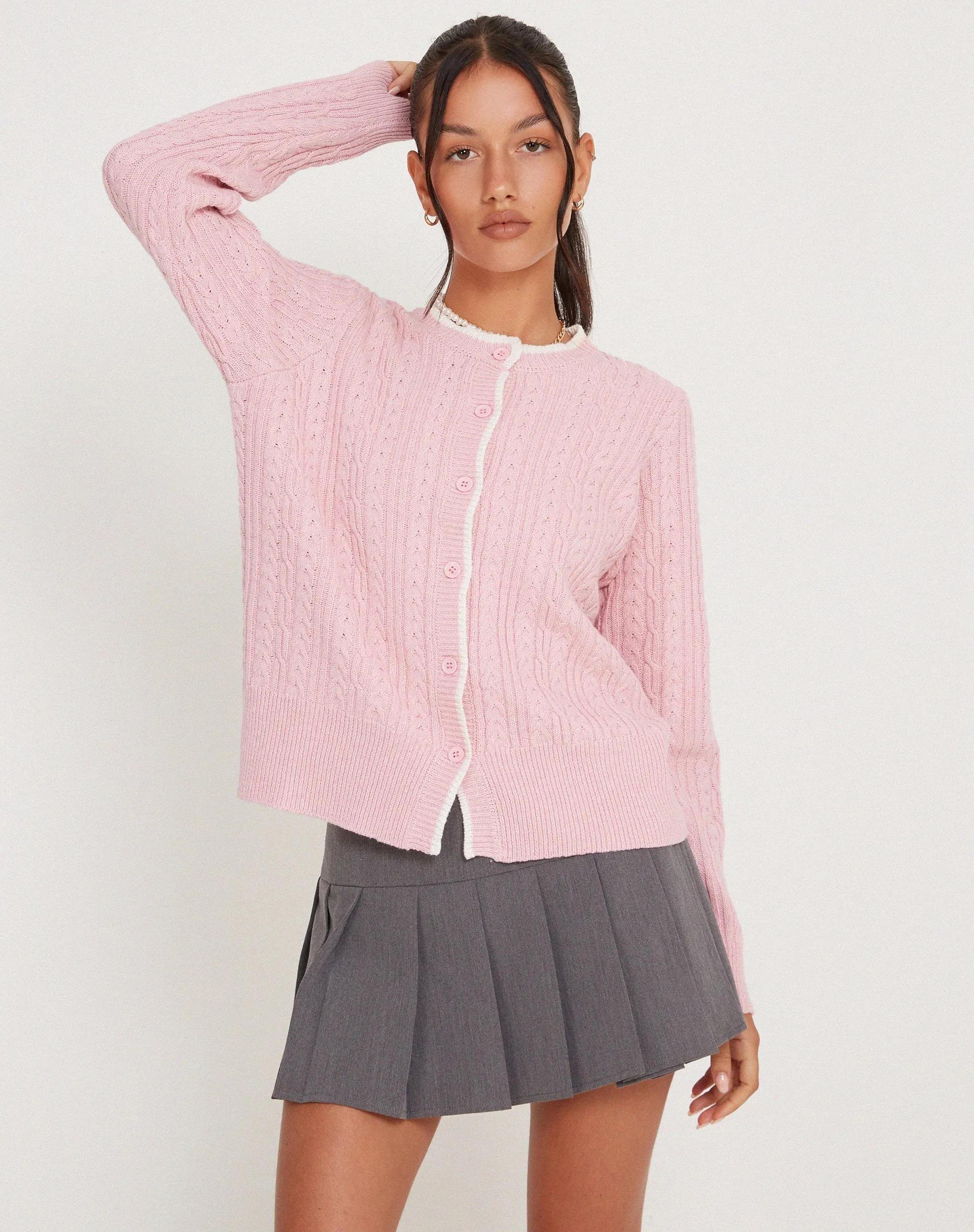 Bavana Cardigan in Pink