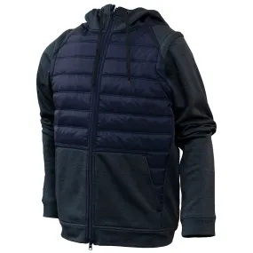 BAW Unisex Navy/Heather Black 2-in-1 Puffer Jacket