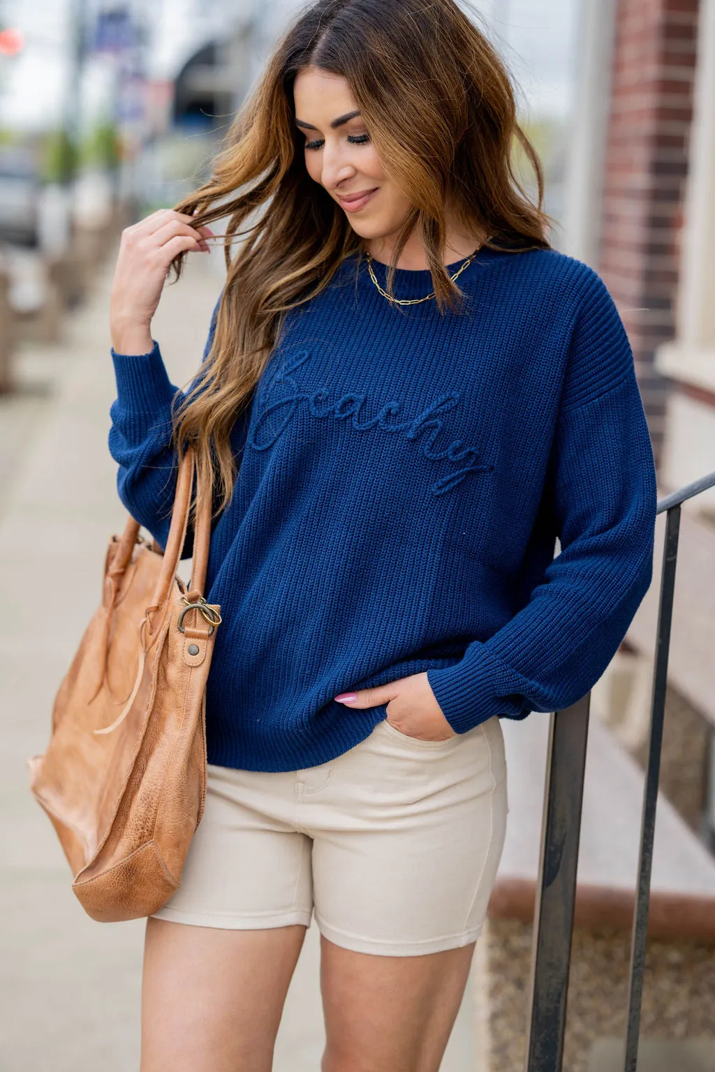 Beachy Stitched Sweater