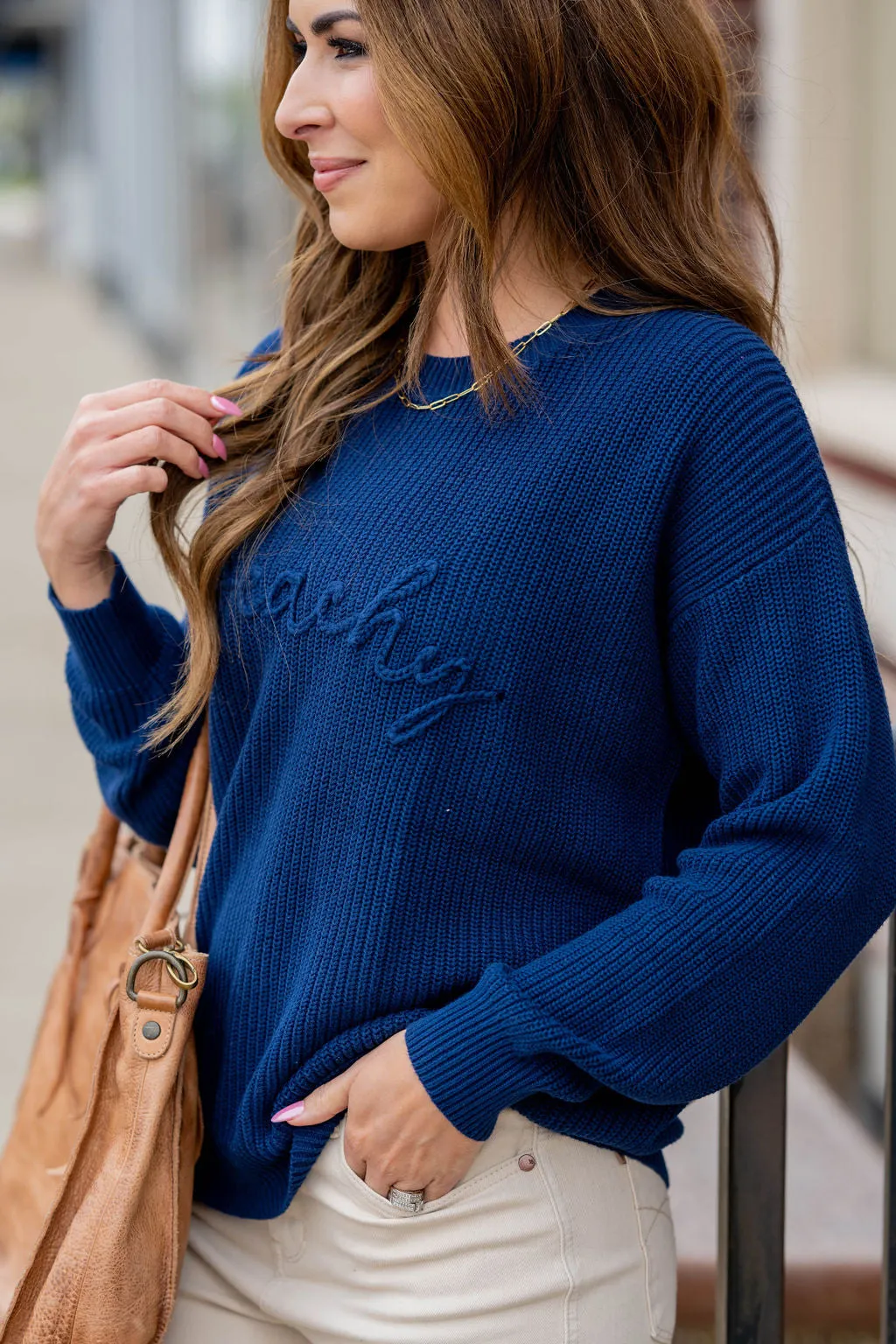 Beachy Stitched Sweater