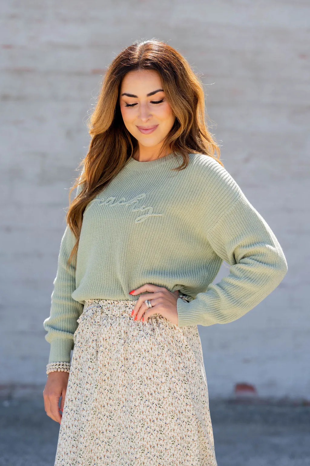 Beachy Stitched Sweater