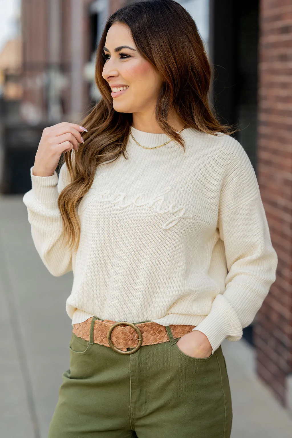 Beachy Stitched Sweater