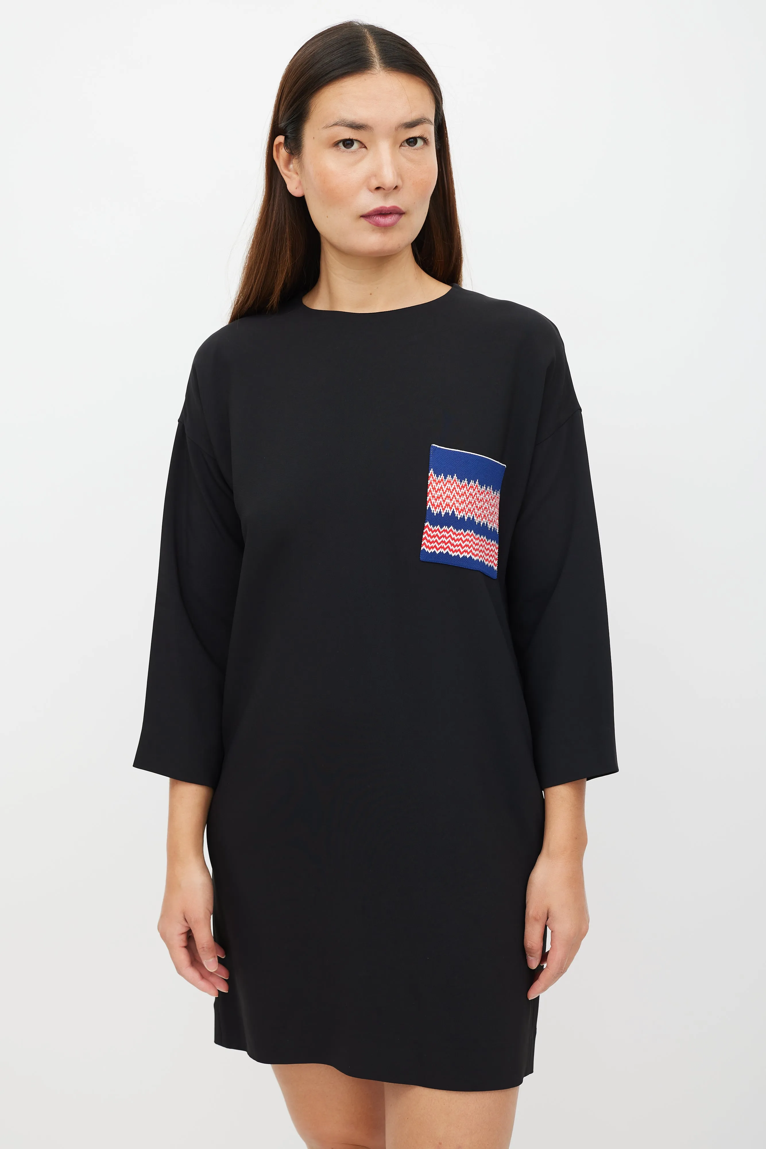 Black & Multicolour Shirt Dress