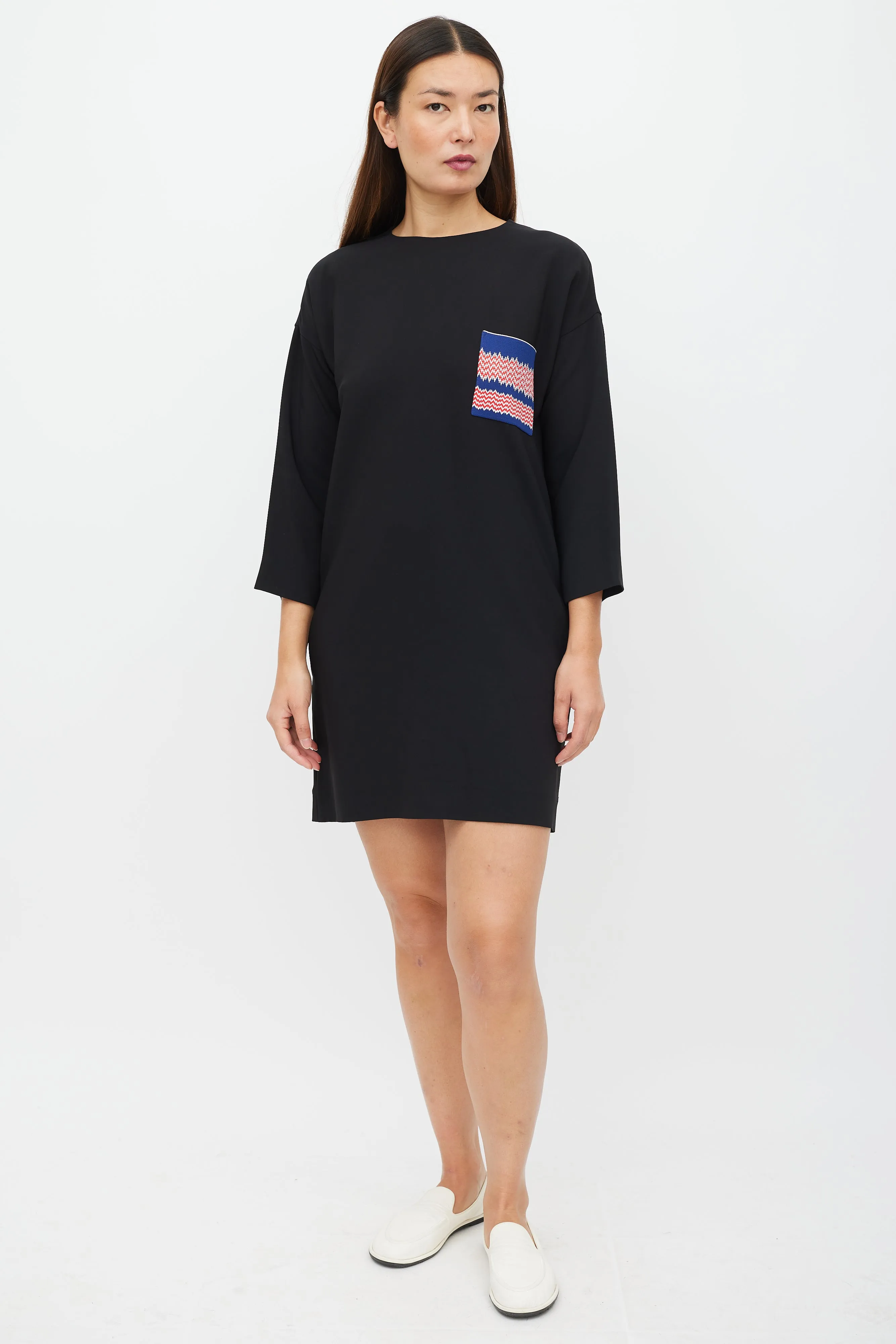 Black & Multicolour Shirt Dress