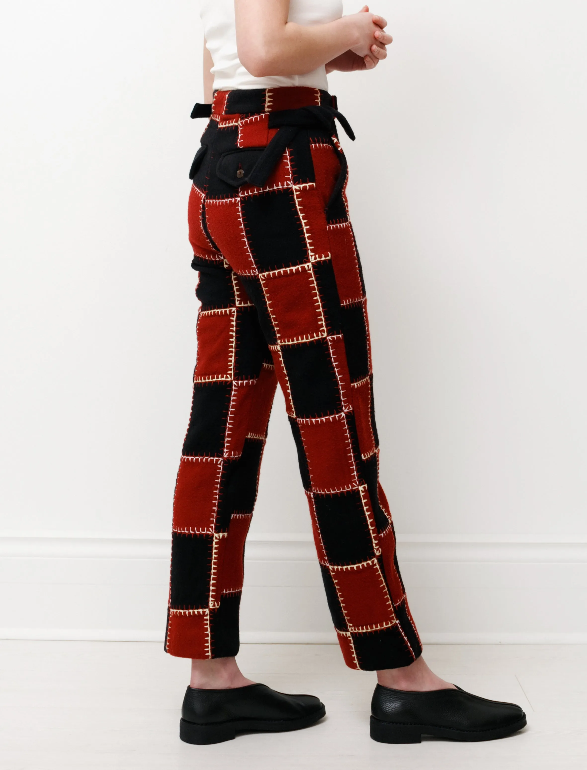 Blanket Stitch Quilt Trousers