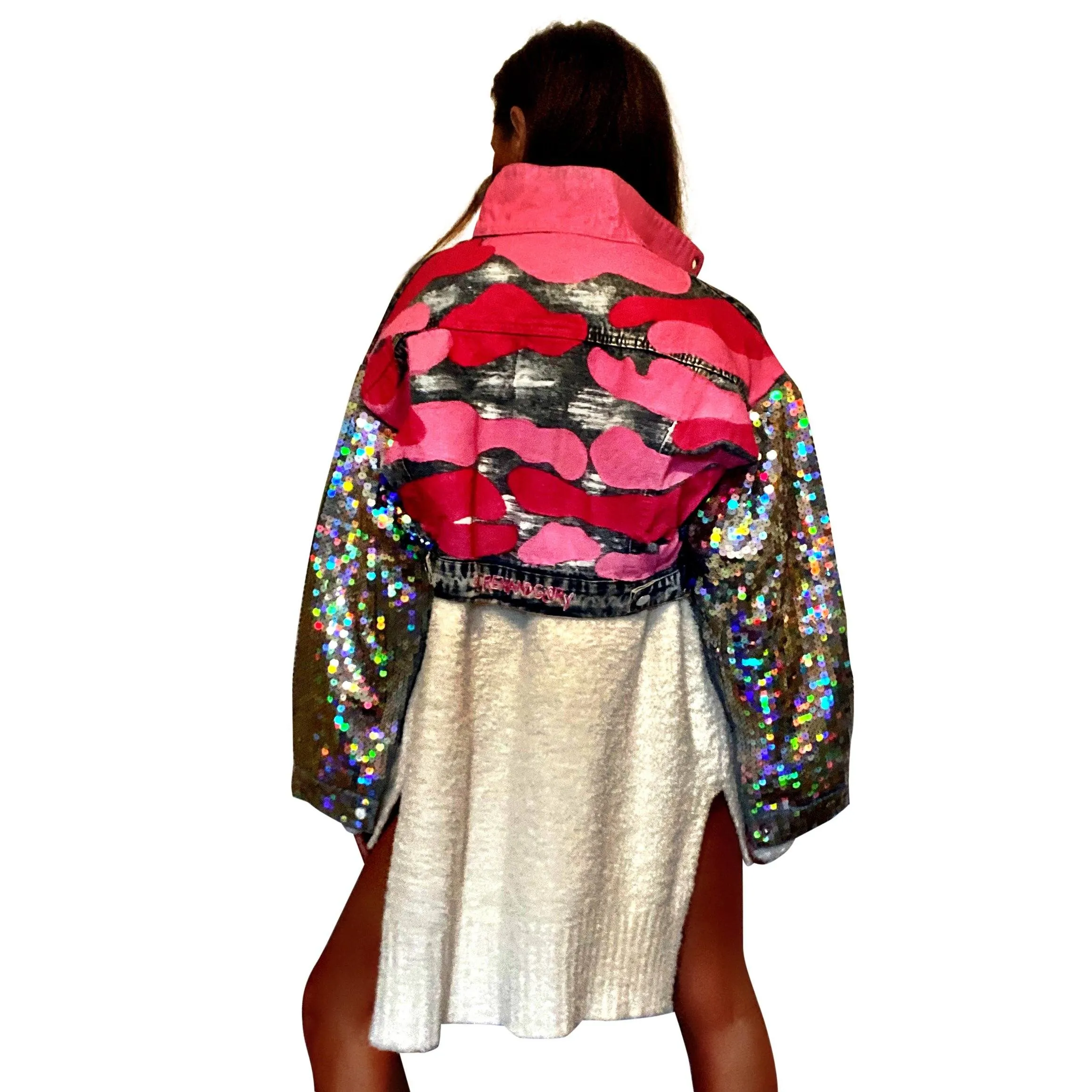 'BLUSHING CAMO' DENIM JACKET