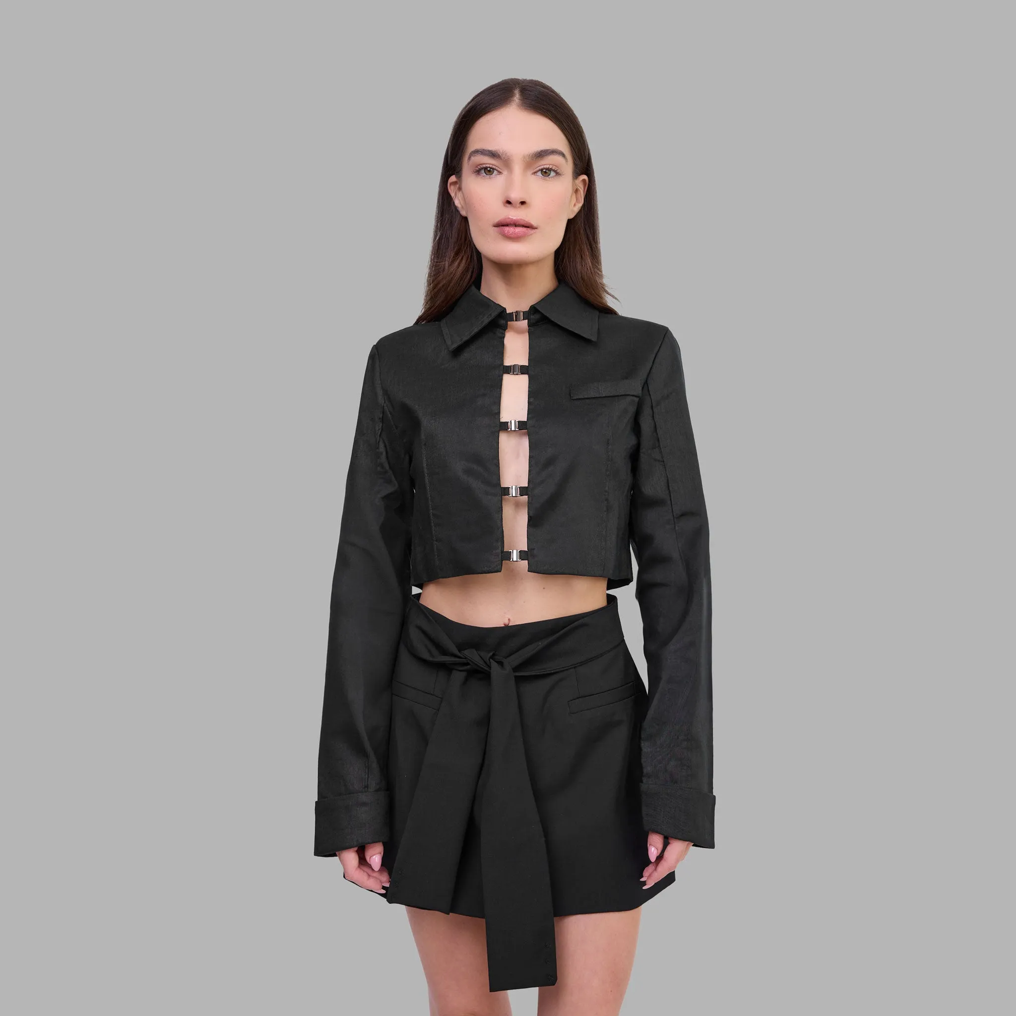 Blvck Signature Tie-Front Skirt