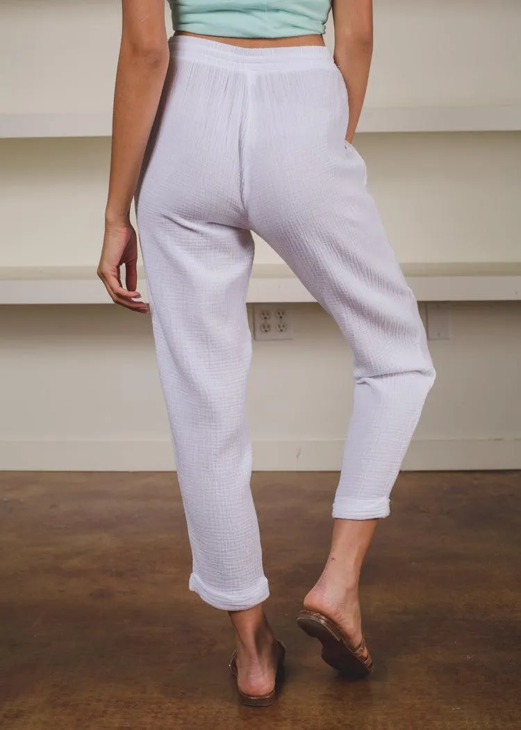 Bobi Cotton Pocket Pant - White***FINAL SALE***