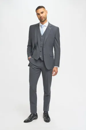 Bond Charcoal Three Piece Suit