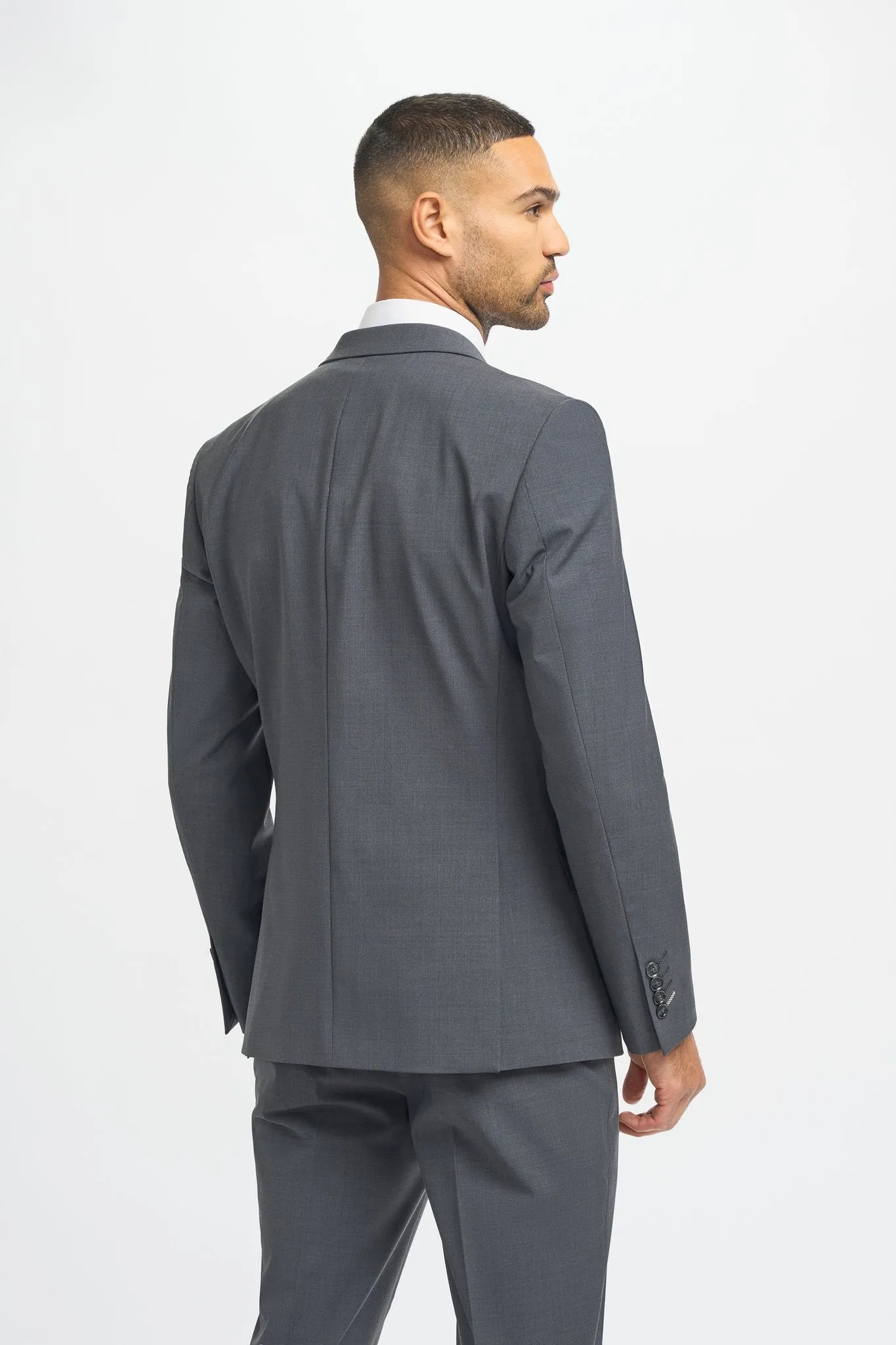 Bond Charcoal Three Piece Suit