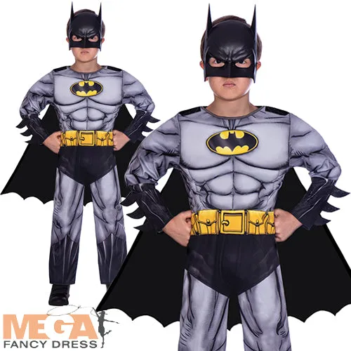 Boys Batman Comic Book Classic Superhero Fancy Dress Costume