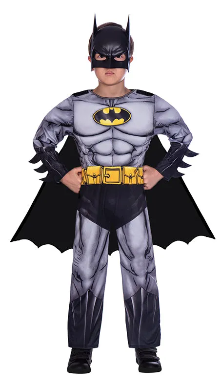 Boys Batman Comic Book Classic Superhero Fancy Dress Costume