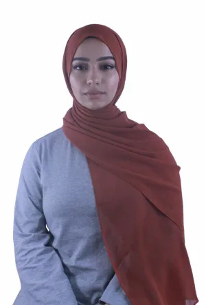 Brick Chiffon Hijab Head Scarf