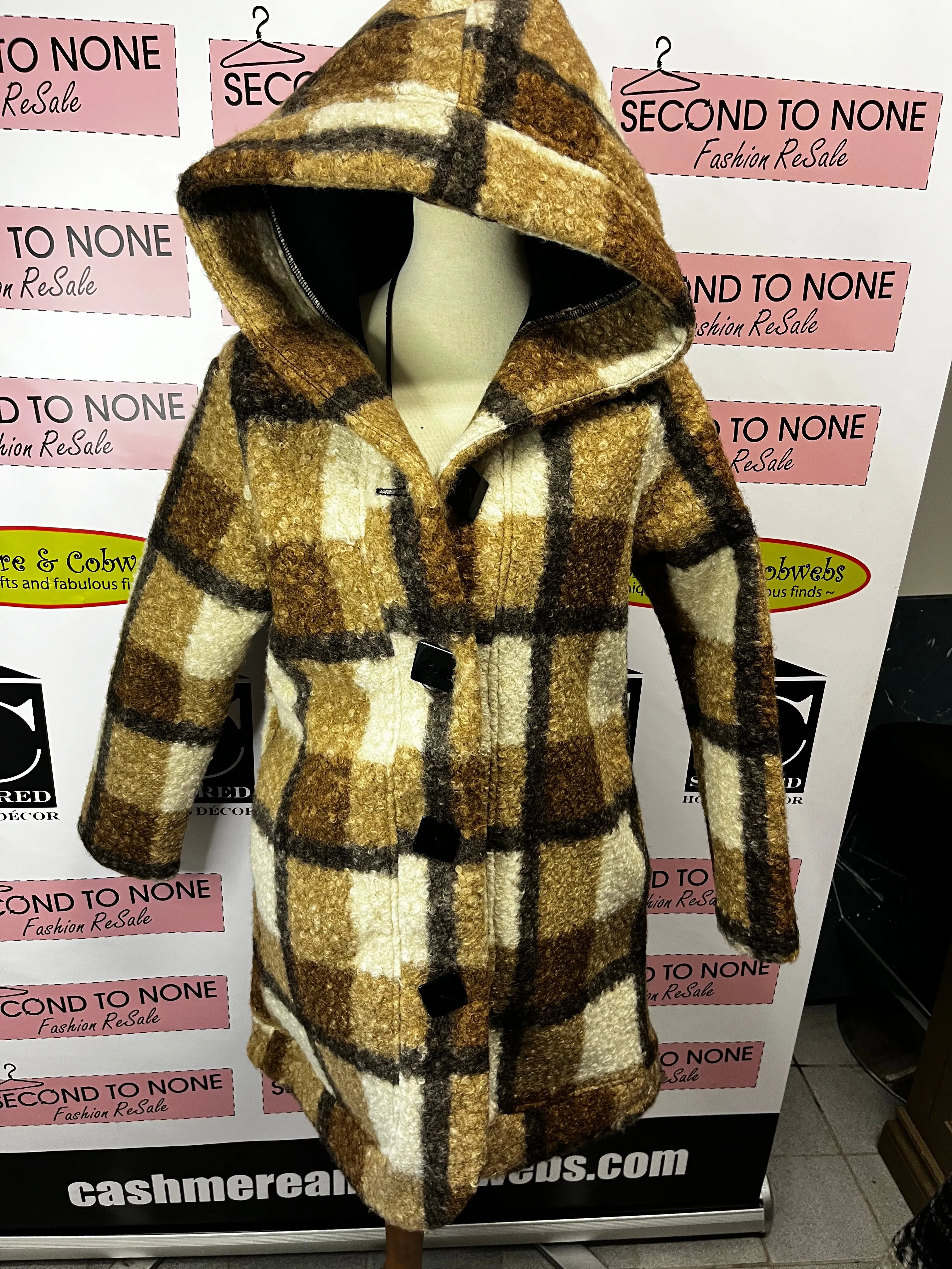 Brown Large Plaid Teddy Bear Coat