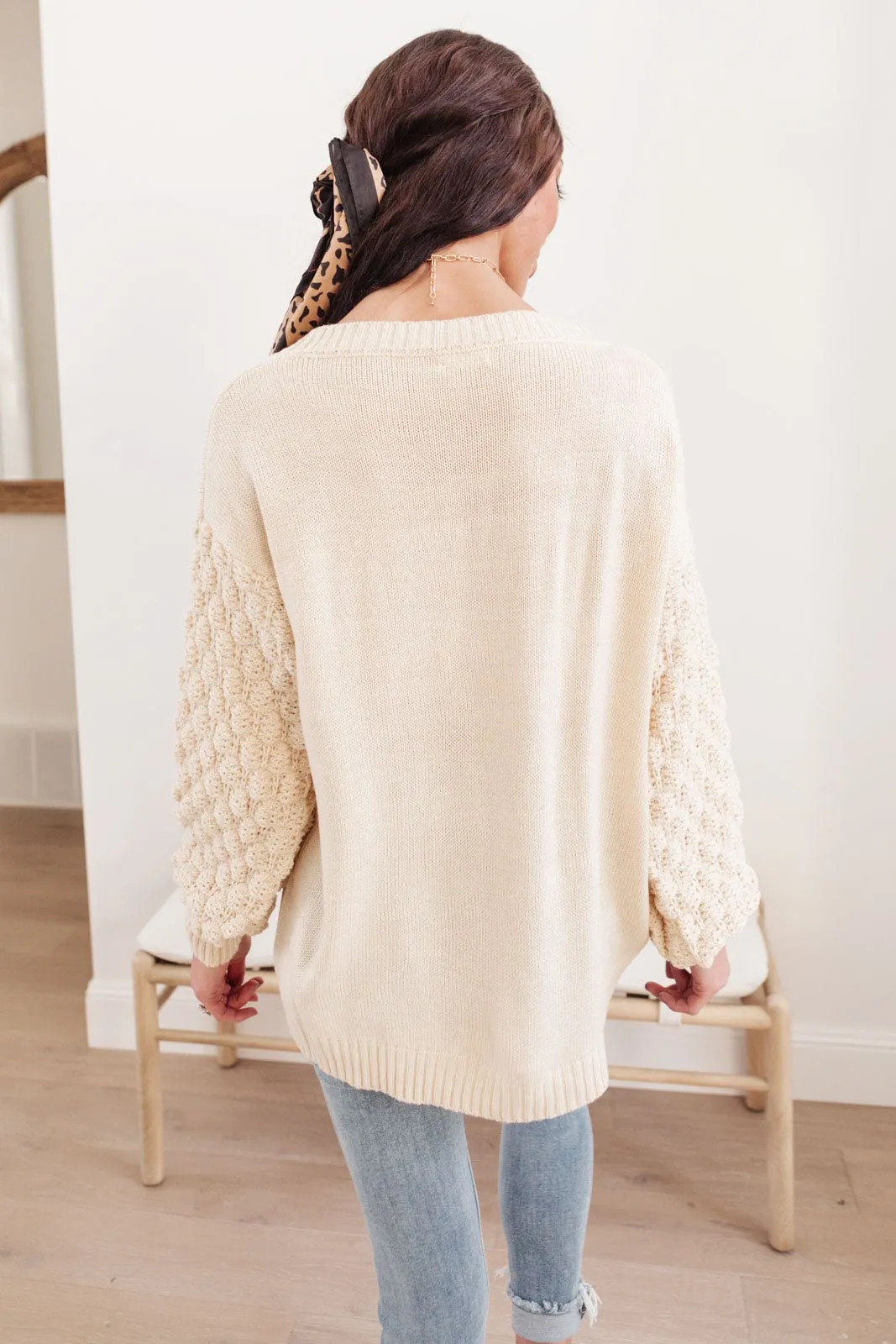 Bubbly B Sweater In Ivory