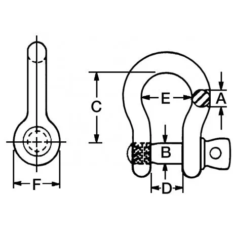 C-419 S Carbon Screw Pin Anchor Shackles