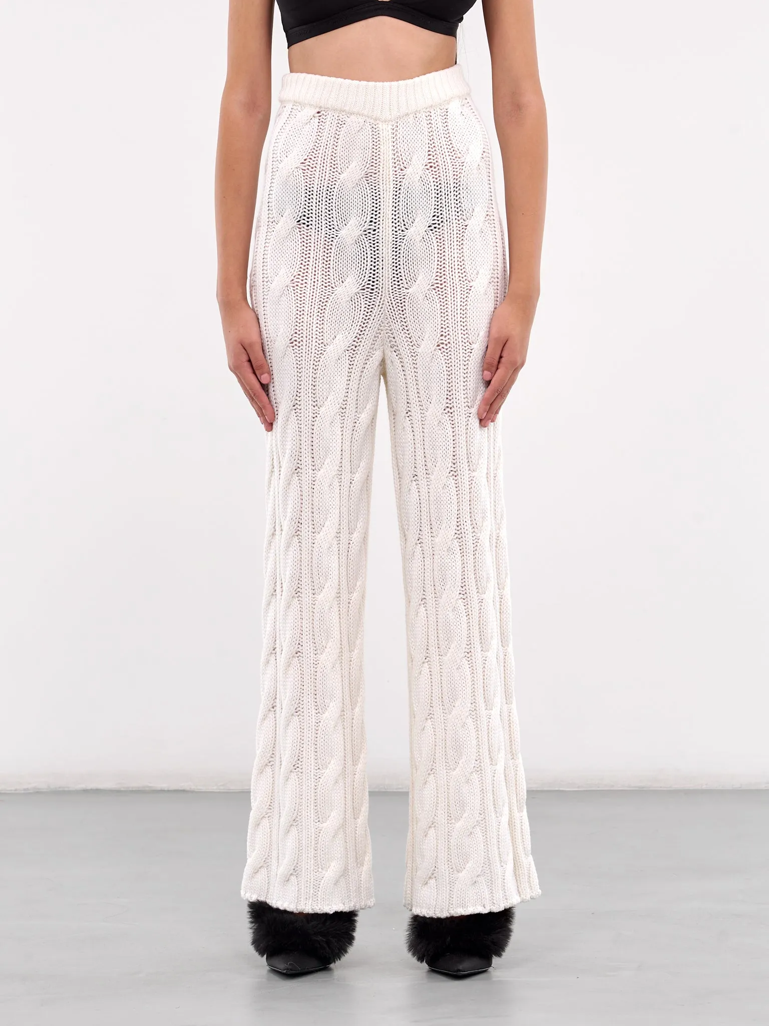 Cable Knit Trousers (RR-K042-WHITE)