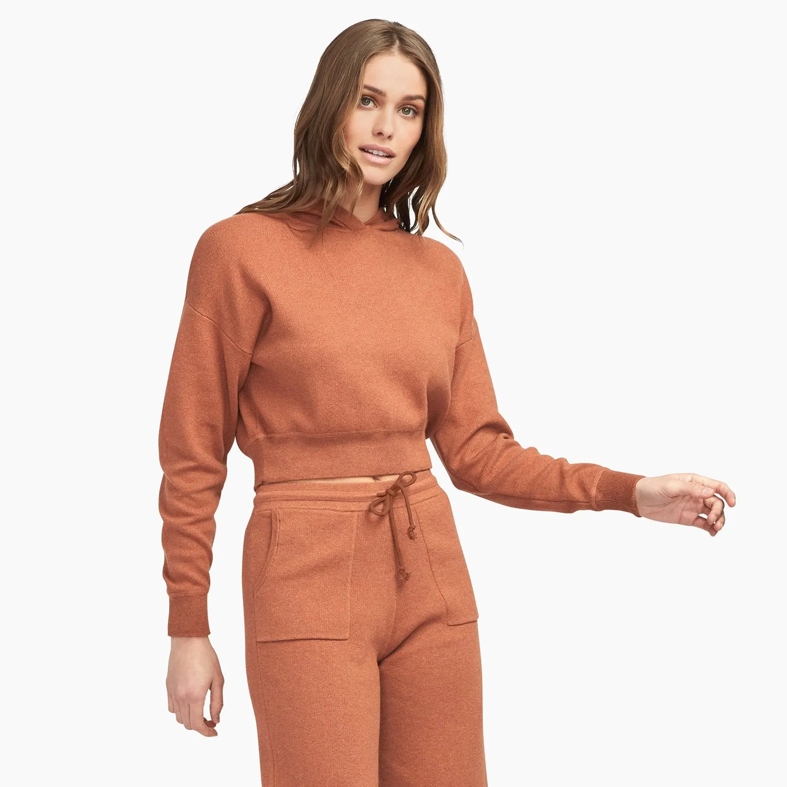 Café Cotton Cashmere Cropped Hoodie