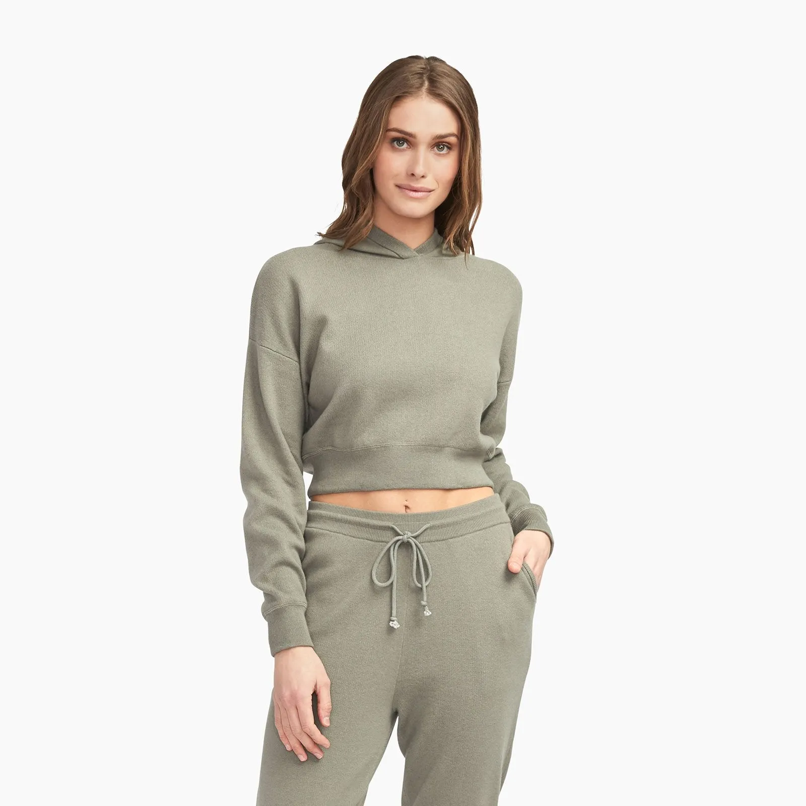 Café Cotton Cashmere Cropped Hoodie