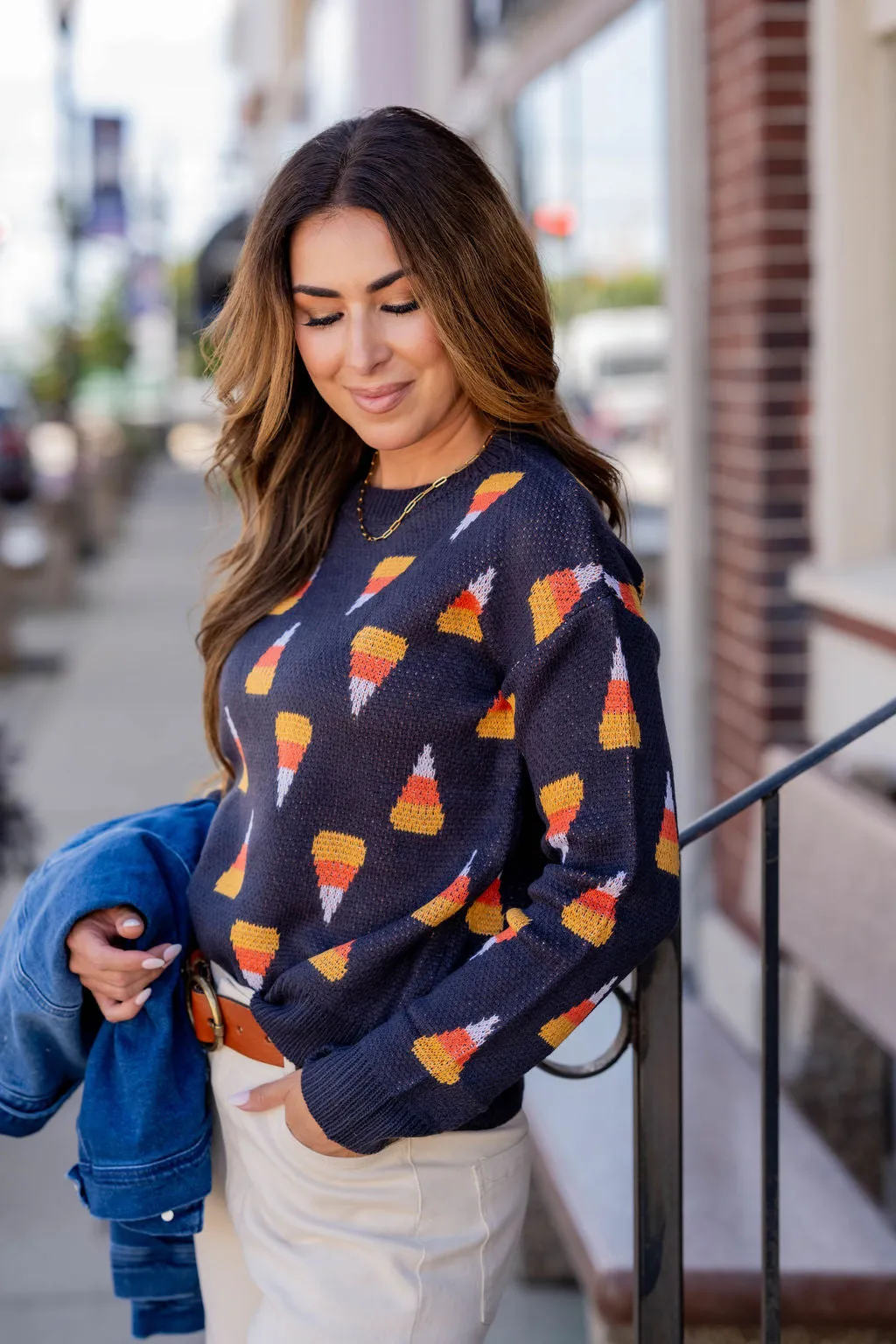 Candy Corn Knit Sweater