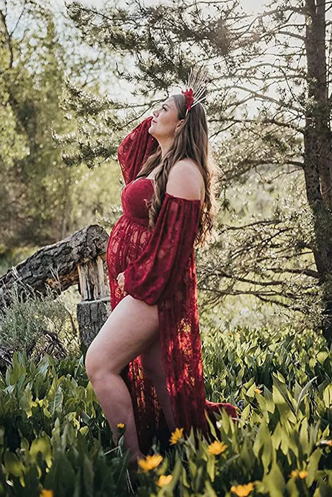 Catherine Lace Sexy Maternity Gown