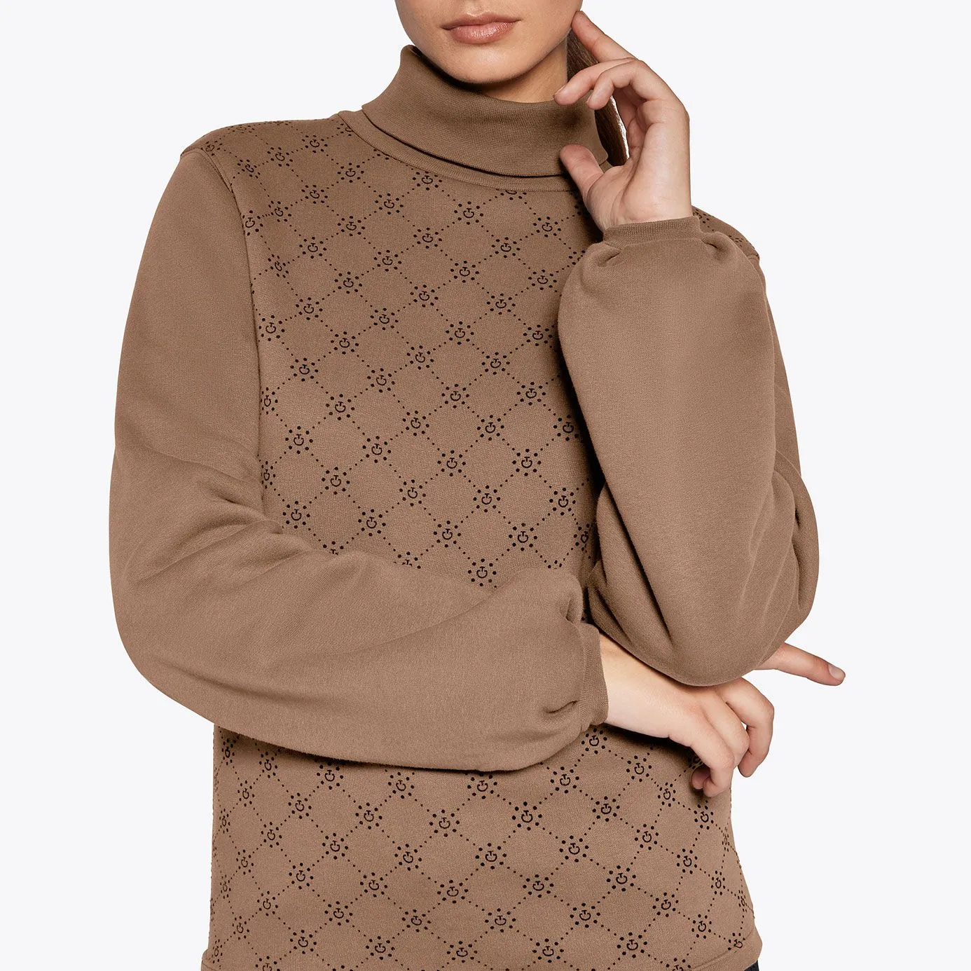 Cavalleria Toscana Orbit Turtleneck Sweatshirt - Cacao