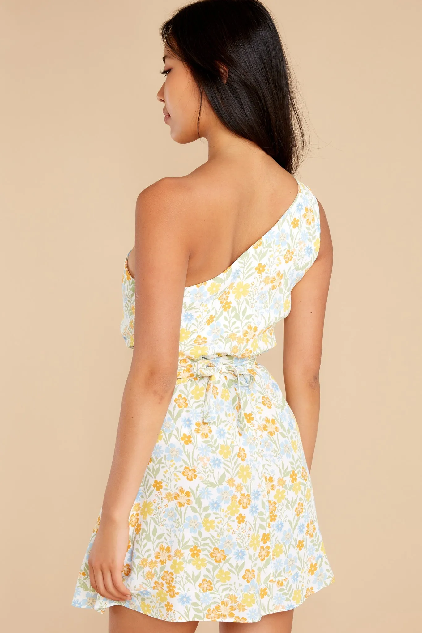 Cheer Up Buttercup Yellow Multi Floral Print Dress