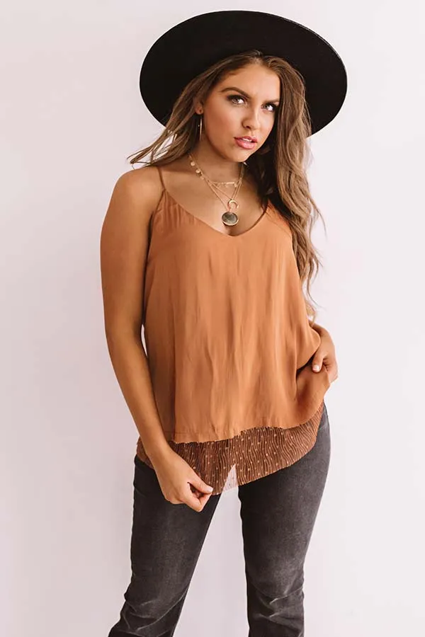 Cider And Chic Shift Tank In Camel