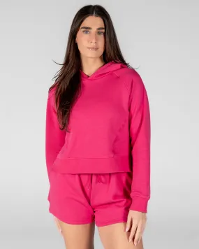 Classic Cropped Hoodie - Hibiscus