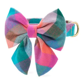 Color Pop Plaid Flannel Lady Bow Collar