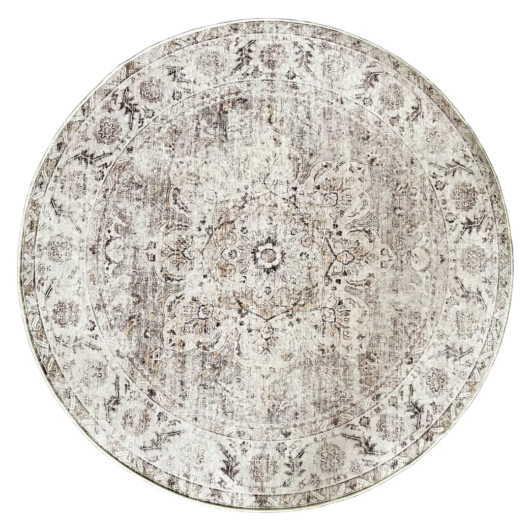 Constantine Traditional Non-slip Large Round Rug